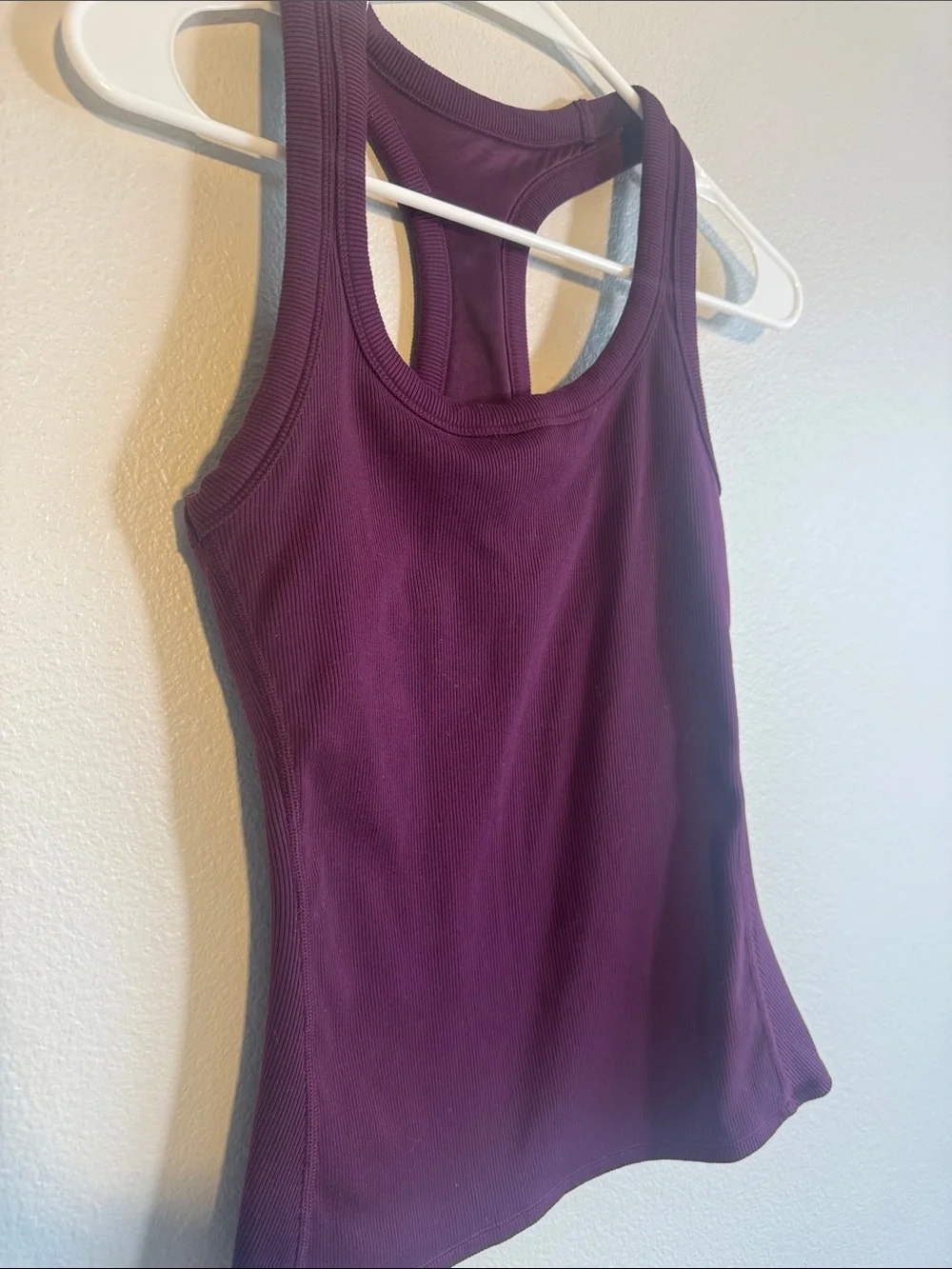 ALO Racerback Rib Tank in Burgundy - XS